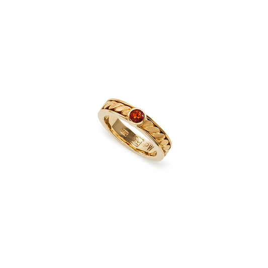 18k yellow gold and citrine twisted ring