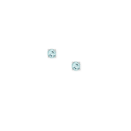 9k white gold and sky blue topaz stud earrings