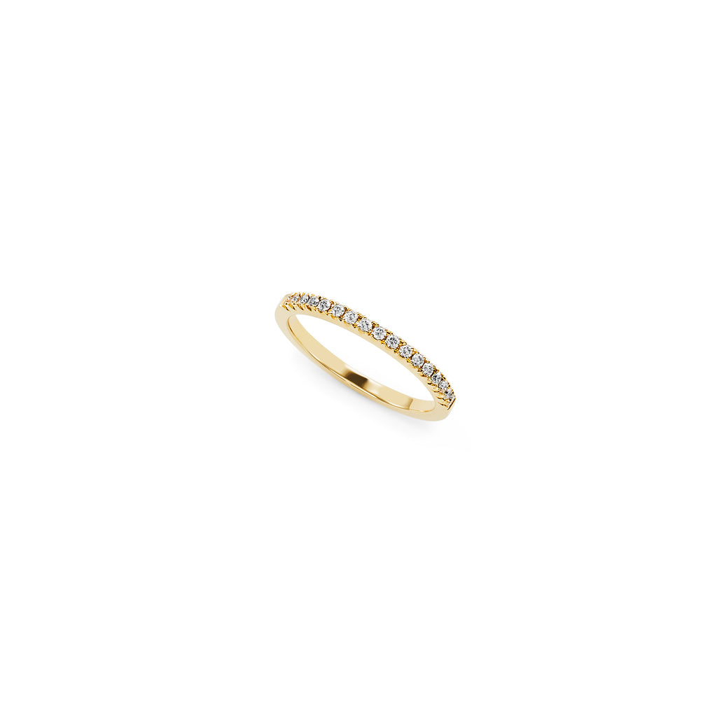 18k yellow gold and diamond half eternity ring