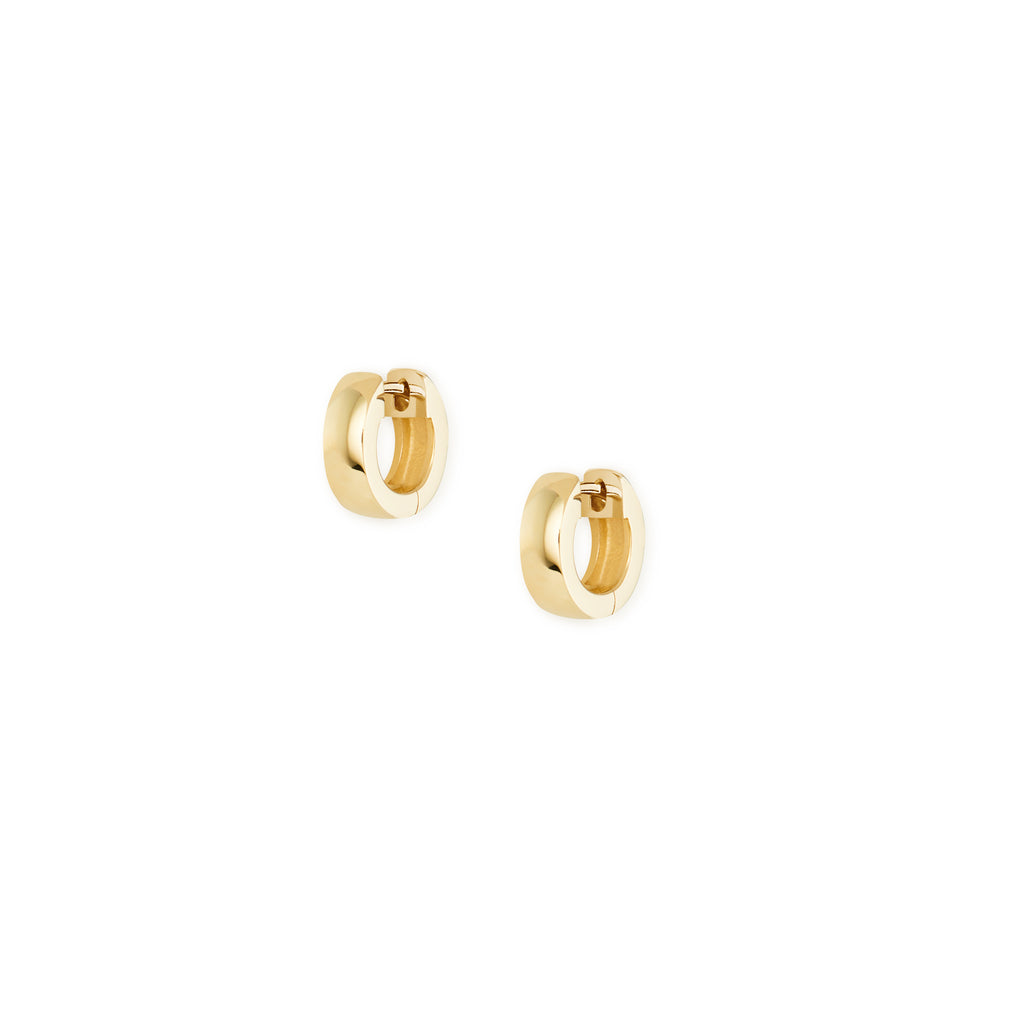 9k yellow gold mini huggies