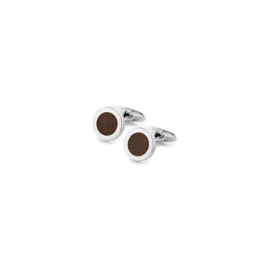 Silver and African Blackwood cufflinks