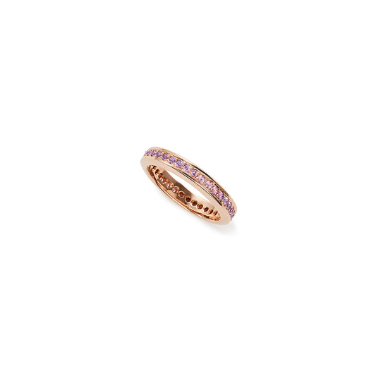18k rose gold and pink sapphire eternity ring