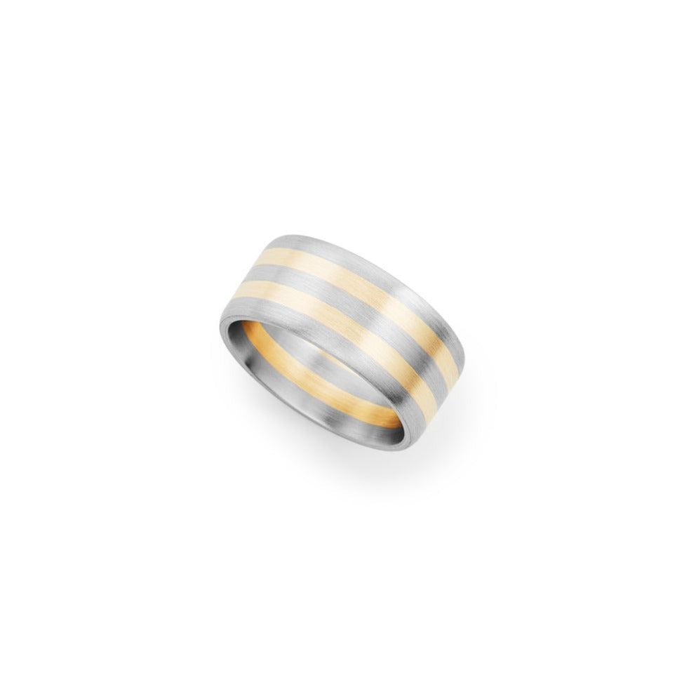 18k white and yellow gold ring