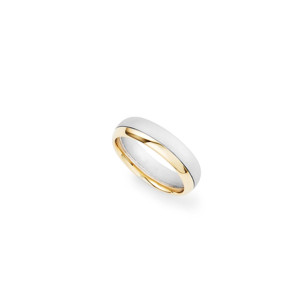 18k white and yellow gold ring