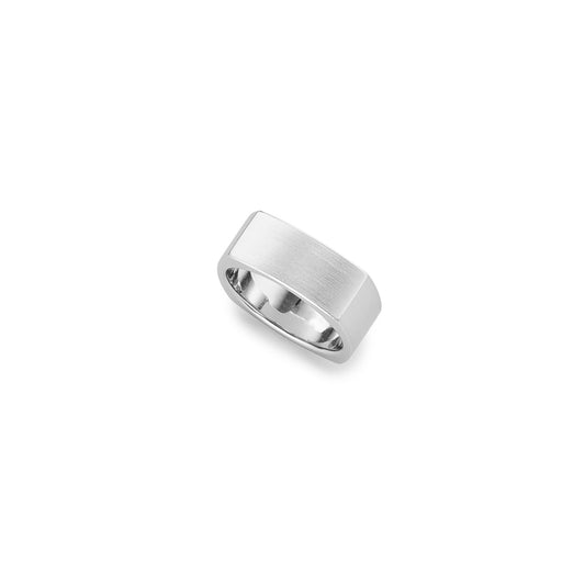 Silver soft-square ring