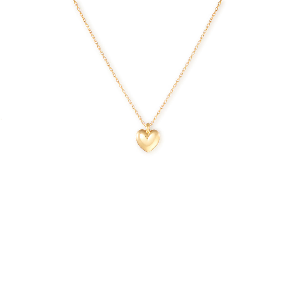 18k yellow gold heart pendant