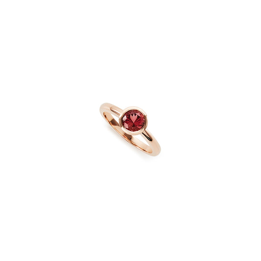 18k rose gold and pink tourmaline ring