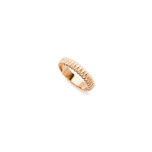 18k rose gold scalloped ring
